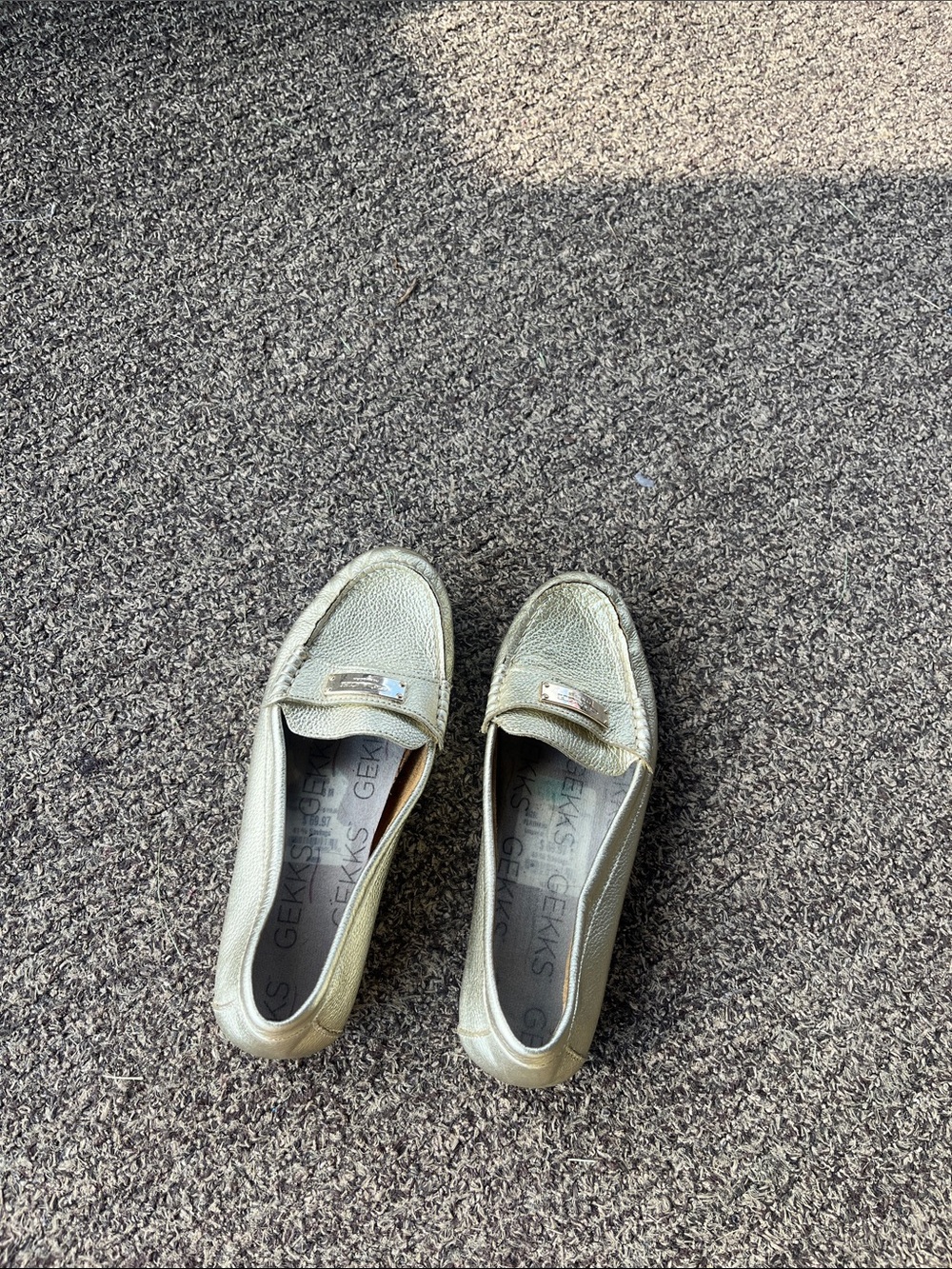 Women’s Metallic Gold Slip-On Loafers